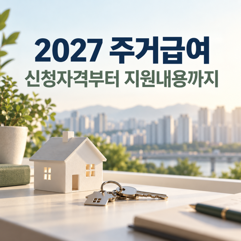 2027 주거급여 인상, 얼마나 받을까? 신청자격·지원금액·2026년 비교