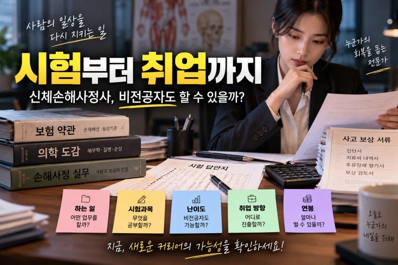 신체손해사정사 시험부터 취업·연봉까지, 비전공자가 알아야 할 현실 가이드