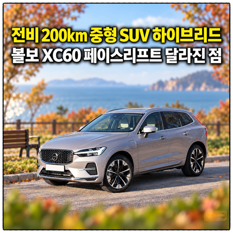 “전비 200km 중형 SUV 하이브리드” 볼보 XC60 페이스리프트 달라진 점