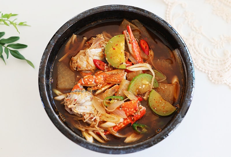 꽃게 된장찌개 레시피 냉동 꽃게 요리 손질법