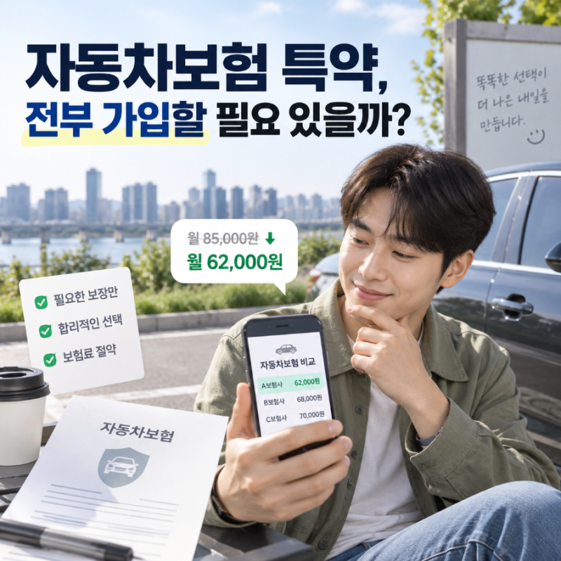 자동차 돈 아끼는 법 #1 자동차보험 특약, 전부 가입할 필요 있을까?