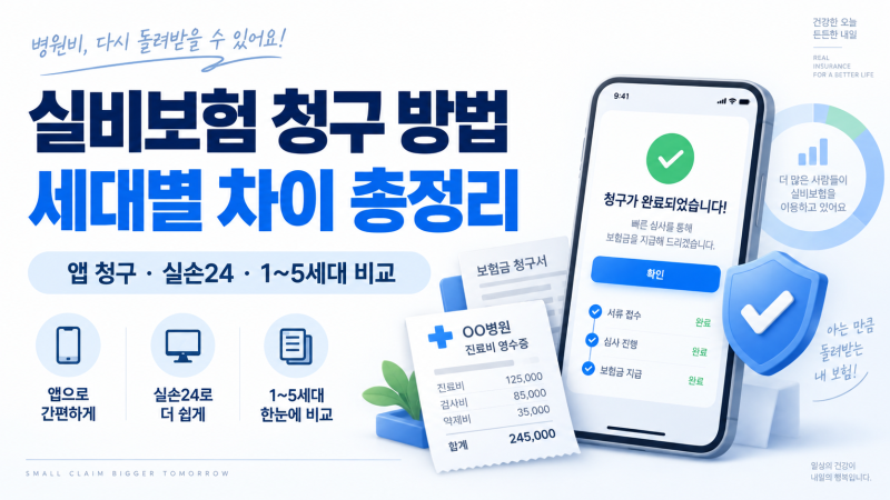 실비보험 청구 방법, 실손24부터 1~5세대 차이까지 총정리