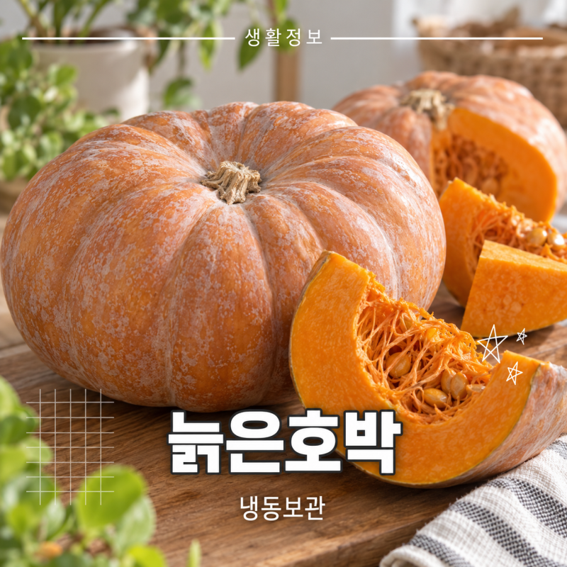 늙은호박 냉동보관법 생으로 얼릴까 쪄서 얼릴까