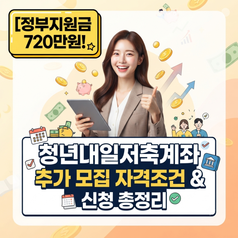 "신청 안 하면 돈 날립니다" 2026 하반기 청년내일저축계좌 추가 모집 자격조건 & 월 30만원 지....