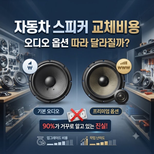자동차 스피커 교체비용 오디오 옵션 따라 달라질까? 90%가 거꾸로 알고 있는 진실!