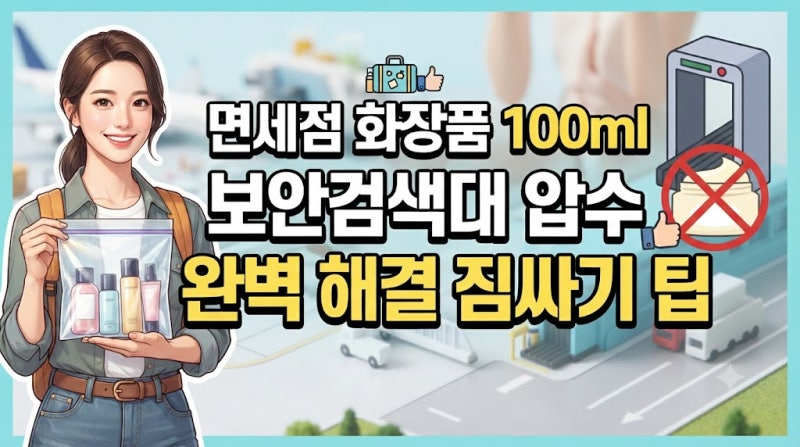 면세점 쇼핑 100ml 액체류 규정, 보안검색대 압수 피하는 기내 짐싸기 꿀팁