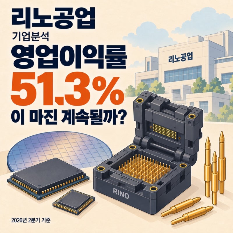 리노공업 기업분석, 영업이익률 51.3%가 계속될 수 있을까