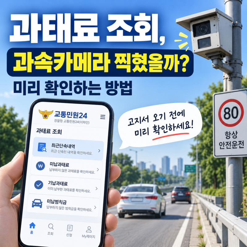 과태료 조회, 과속카메라 찍혔을까? 미리 확인하는 방법