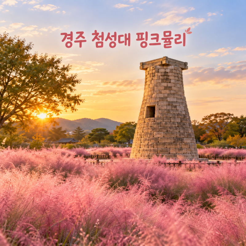 경주가 이렇게 핑크였어? 첨성대 핑크뮬리 지금부터 물든다 가을 경주 꼭 가볼 곳