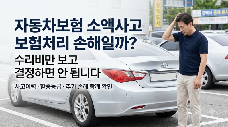 자동차보험 소액사고 보험처리 손해일까?