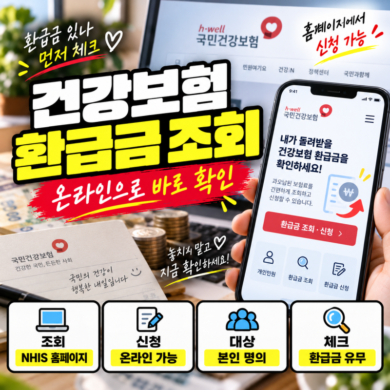 건강보험 환급금 조회방법, 혹시 받을 돈 있는지 온라인에서 확인하기