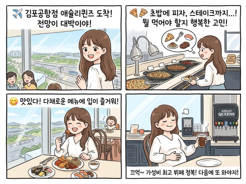 비행기 보며 즐기는 뷔페? 김포공항 롯데몰 애슐리퀸즈 내돈내산 솔직후기