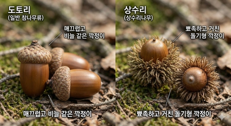 도토리 상수리 구분 및 보관법