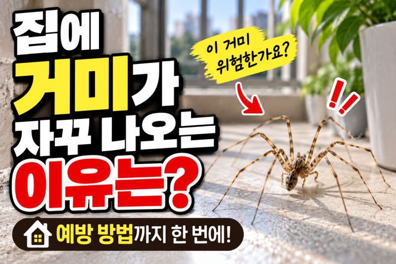 집거미가 자꾸 생기는 이유｜작은 거미부터 다리가 긴 거미까지, 집에 방안에 발견되는 이유....