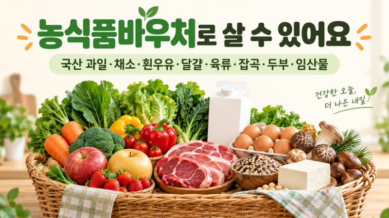 쌀값·고기값 부담된다면? 2026 농식품바우처 12월 11일까지 신청하세요