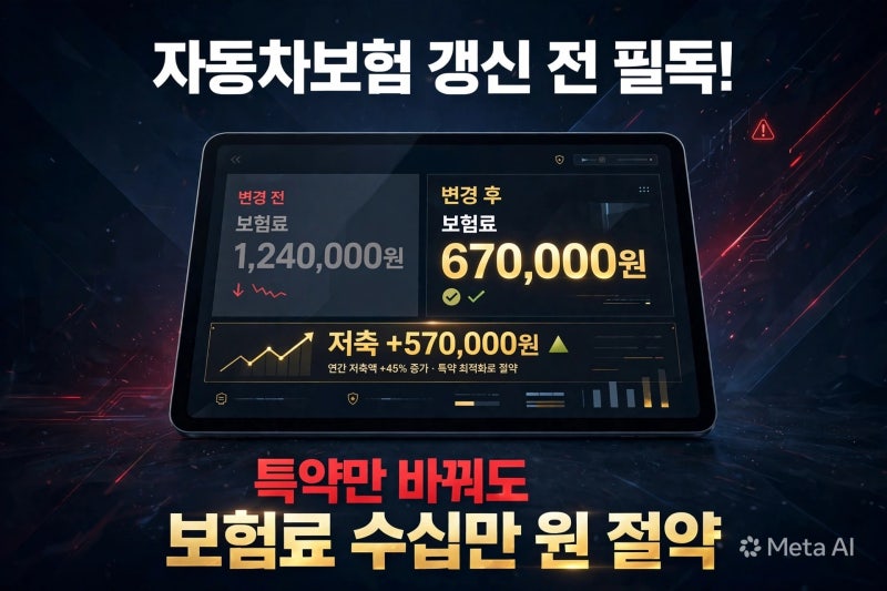 자동차보험 갱신 전에 특약만 바꿔도 보험료 얼마나 줄까? 핵심 절약 팁