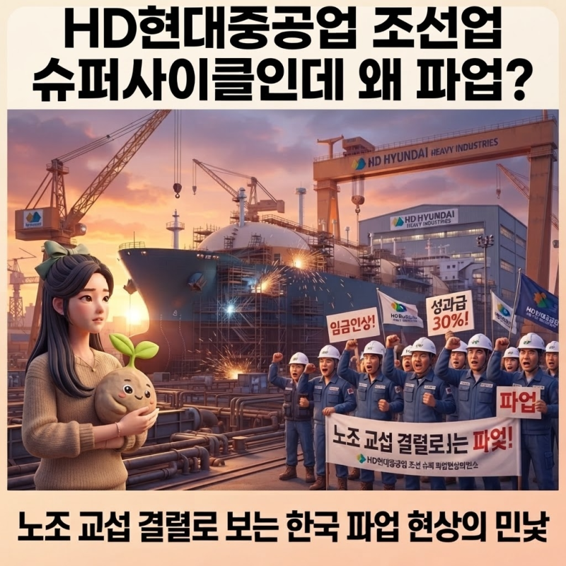조선업 슈퍼사이클인데 왜 파업? HD현대중공업 노조 교섭 결렬로 보는 한국 파업 현상의 민낯