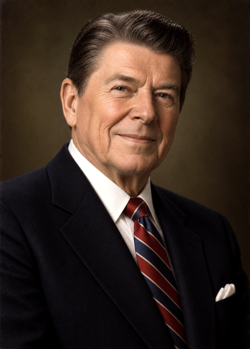 [전시작품] 여유로운 미소의 로널드 레이건; Ronald Reagan, A Relaxed Smile