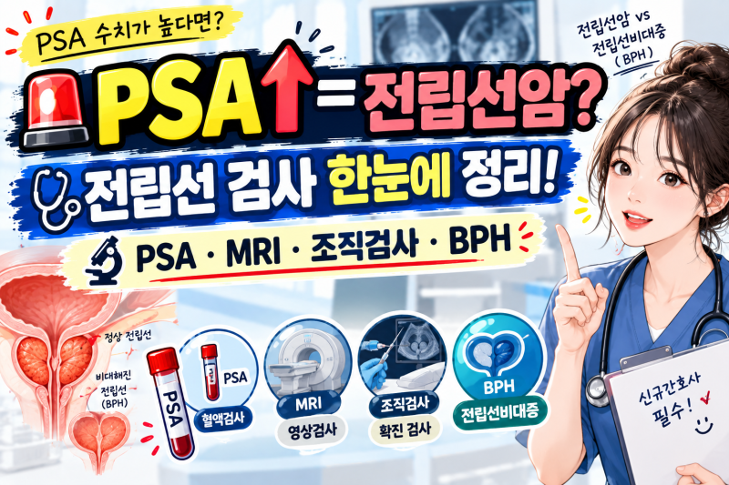 전립선 진단검사 총정리｜PSA·DRE·MRI·조직검사부터 BPH까지