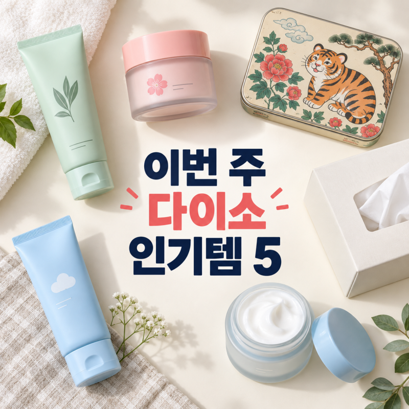 다이소 이번 주 인기템 5가지｜VT PDRN·본셉 NMN 신상부터 민화 틴케이스까지