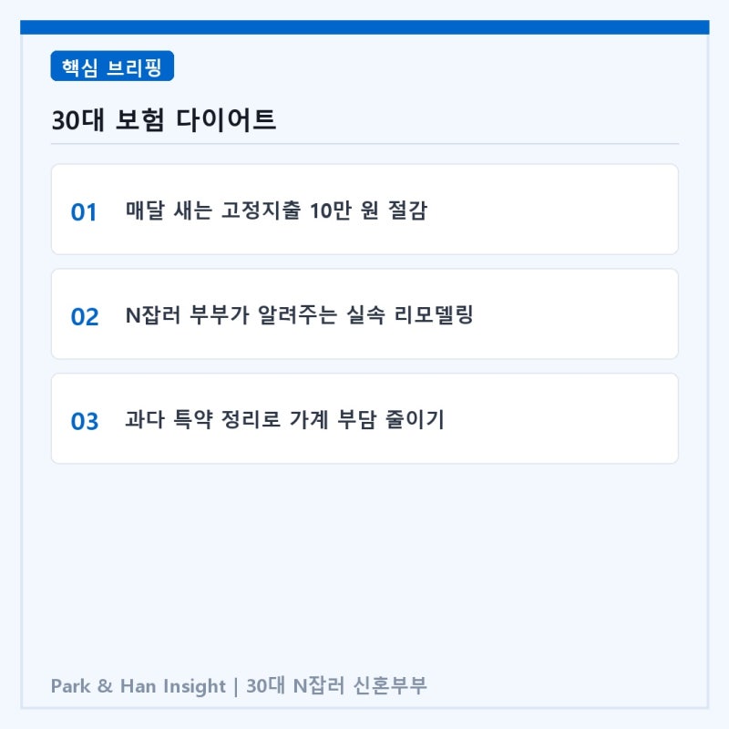 [경제팁]30대 직장인 보험 다이어트 과다 특약 정리 및 해지 기준 (월 10만 원 절약법)