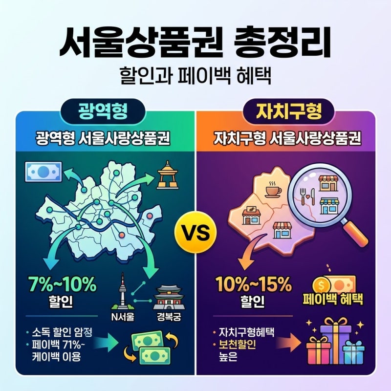 서울사랑상품권 발행일 사용처 혜택 총정리 (5% 할인 2% 페이백)