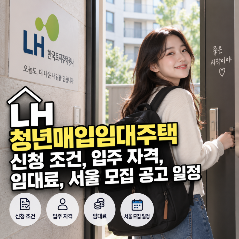 LH 청년매입임대주택 신청 조건, 입주 자격, 임대료, 서울 모집 공고 일정