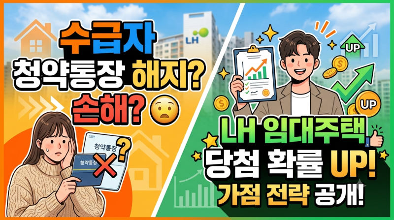 수급자 청약통장 해지하면 손해? LH 임대주택 당첨 확률 올리는 가점 전략