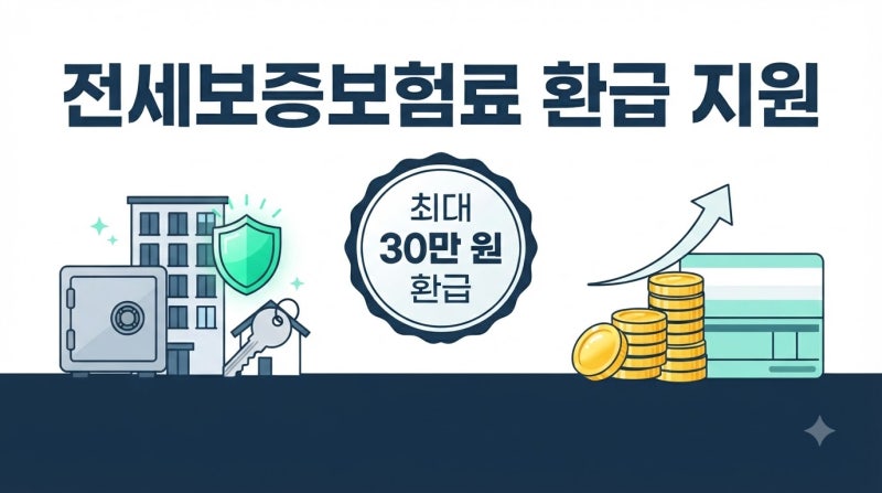 이미 낸 전세보증보험료 최대 30만 원 돌려받기, 국토부 보증료 지원 자격과 모바일 환급 신....