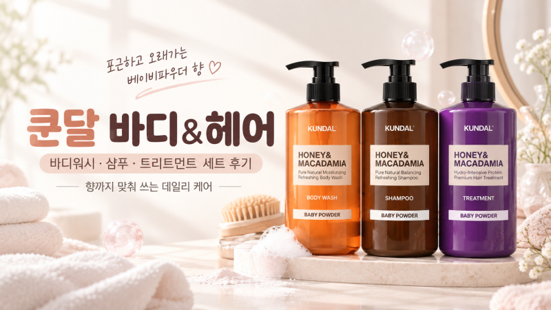 쿤달 베이비파우더 바디워시·샴푸·트리트먼트｜향 맞춰 쓰는 이유