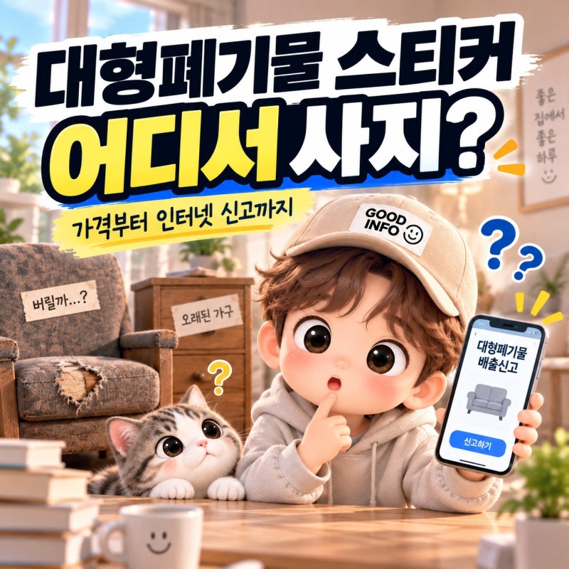 대형폐기물 스티커 어디서 사지? 가격부터 인터넷 신고·버리는 방법까지 한 번에