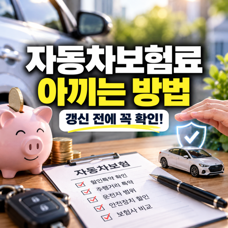 자동차 보험료 아끼는 방법, 갱신 전에 꼭 확인할 할인 항목