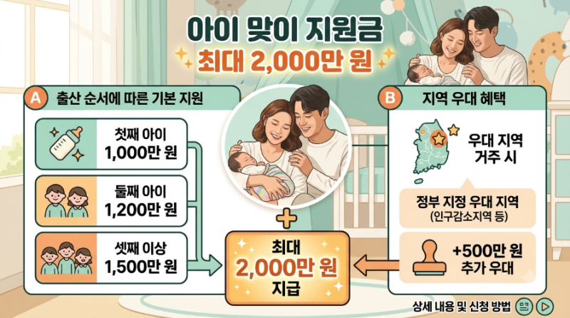 아이맞이지원금 2027년 개편안 총정리 및 결혼·출산 지원금 혜택 총정리