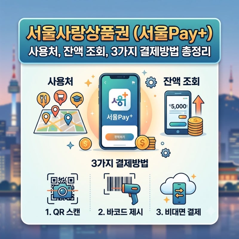 서울사랑상품권 사용처부터 잔액 조회 및 3가지 결제방법 총정리