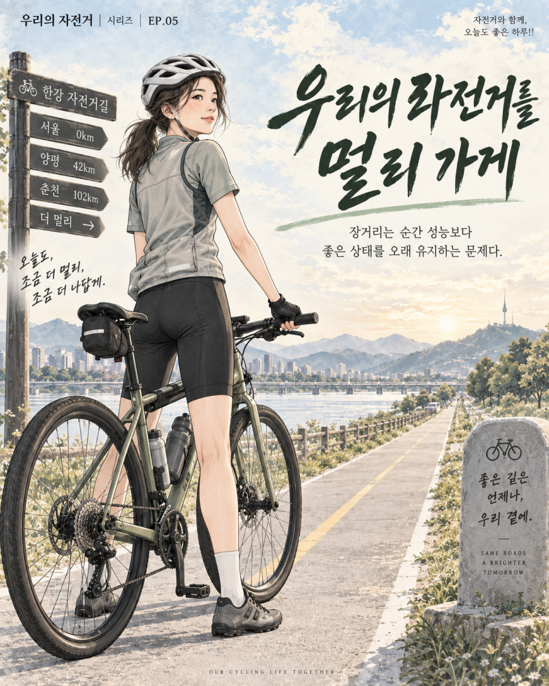 우리의 자전거를 더 멀리 가게 - 장거리는 순간 성능보다 좋은 상태를 오래 유지하는 문제다 ....