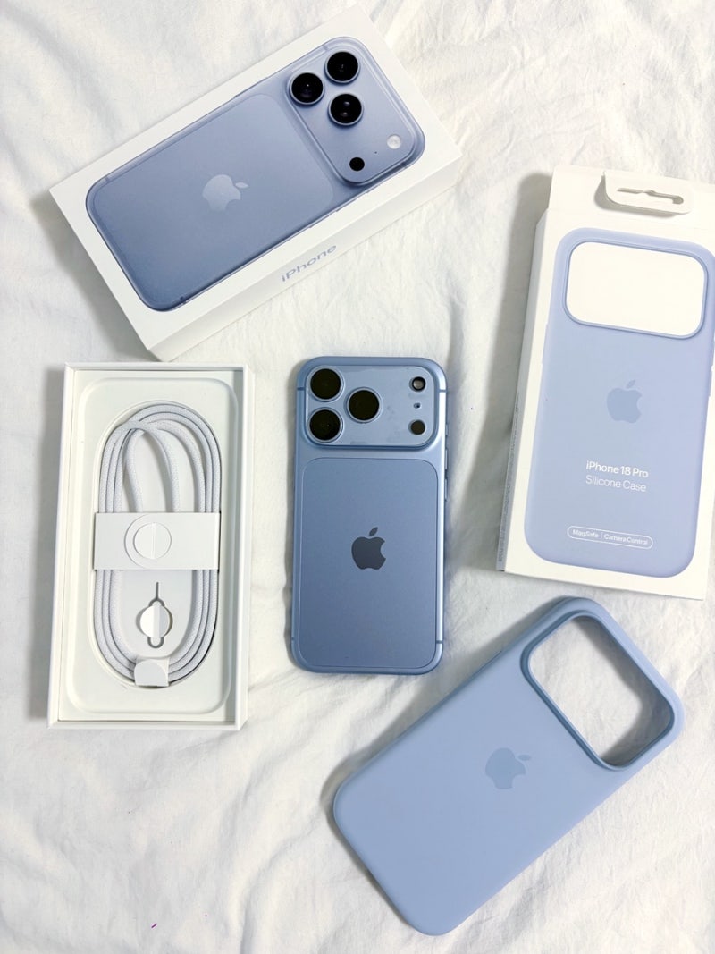 아이폰 18 PRO 글레이셔 후기 (SKT셀프개통, 방문수령 시간변경, 애플실리콘케이스)