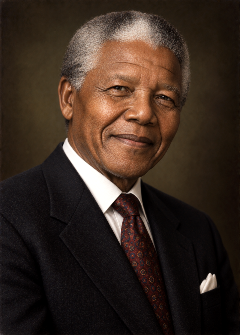 [전시작품] 온화한 미소의 넬슨 만델라; Nelson Mandela, Warmth in a Quiet Smile