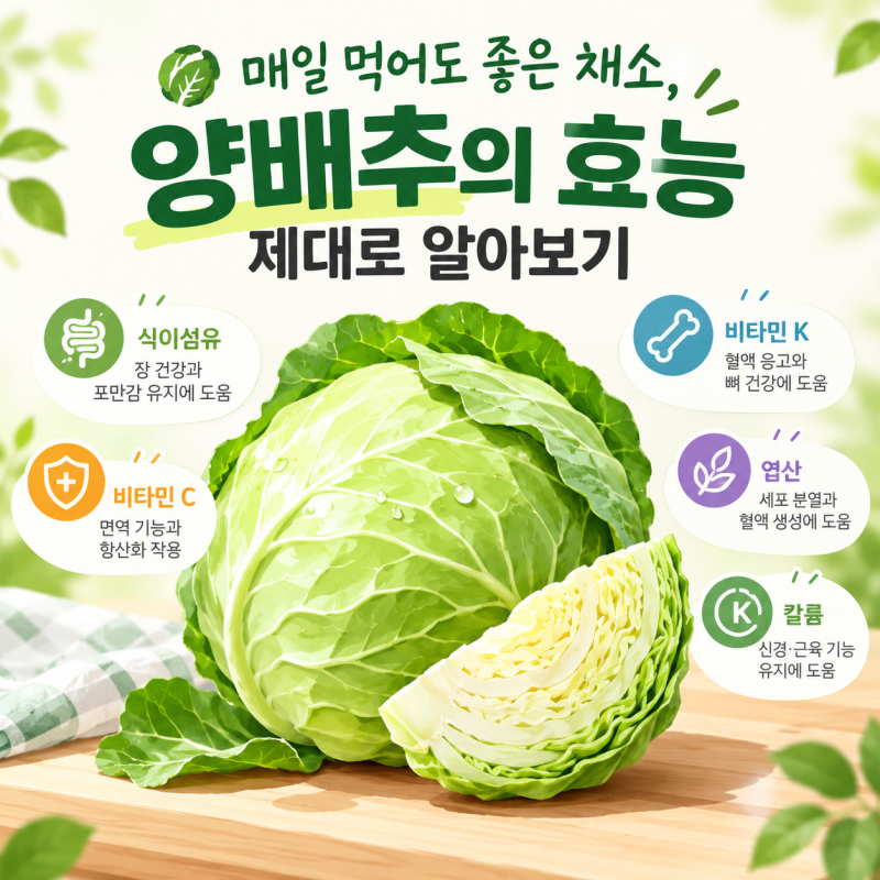 매일 먹어도 좋은 채소, 양배추의 효능 제대로 알아보기
