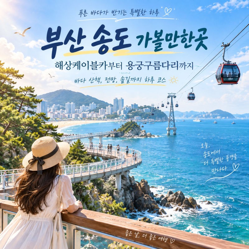부산 송도 가볼만한곳 4곳｜해상케이블카부터 용궁구름다리까지 하루 코스