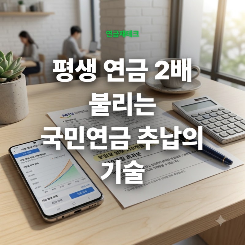 국민연금 추납(추후납부) 신청 자격과 환급금 계산, 연금액 2배 늘리는 법