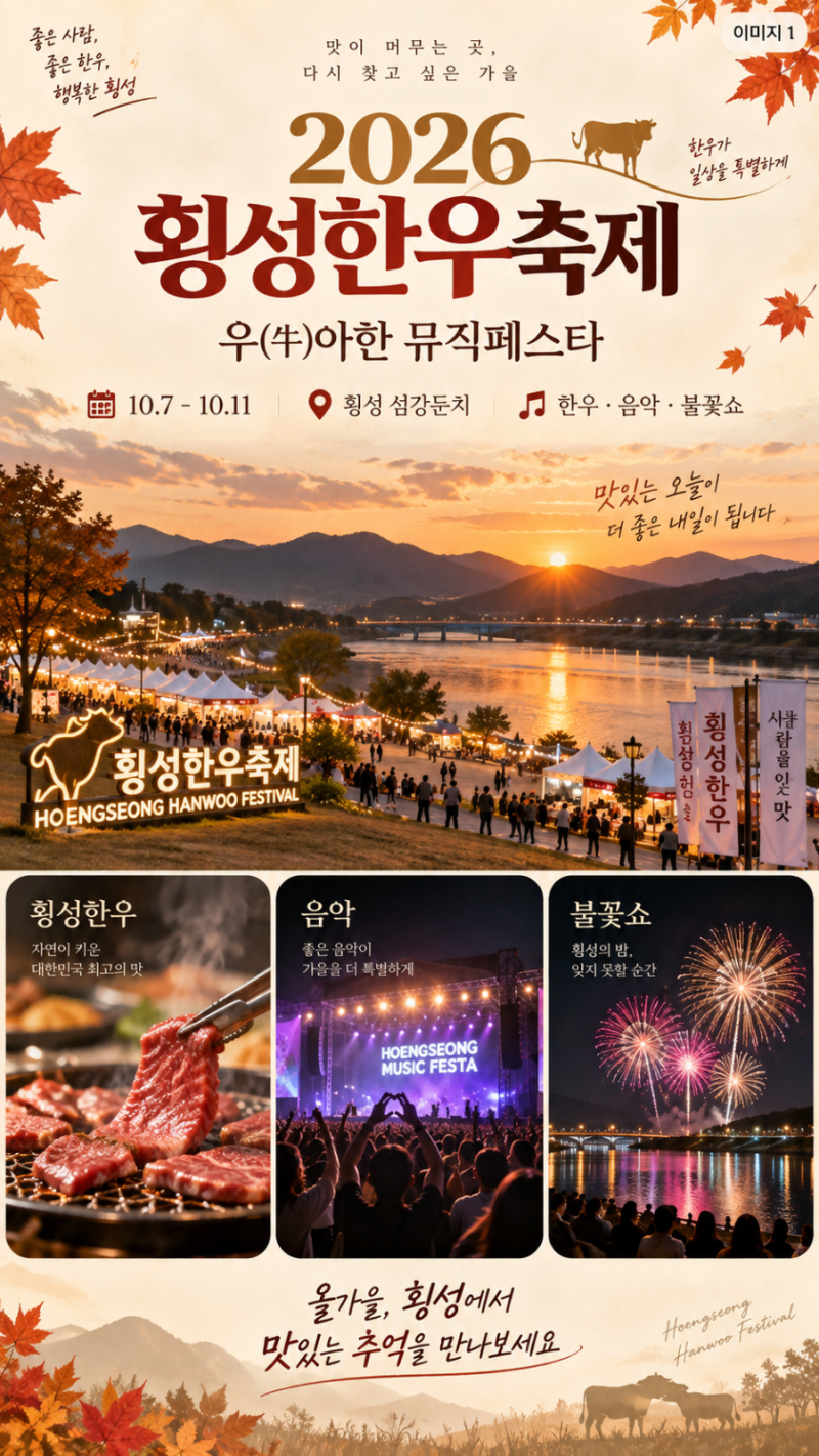 2026 횡성한우축제 총정리 우(牛)아한 뮤직페스타 초대가수 라인업부터 불꽃쇼까지