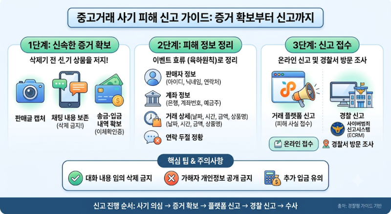 중고거래 사기당했을 때 신고 방법｜증거 확보부터 신고까지