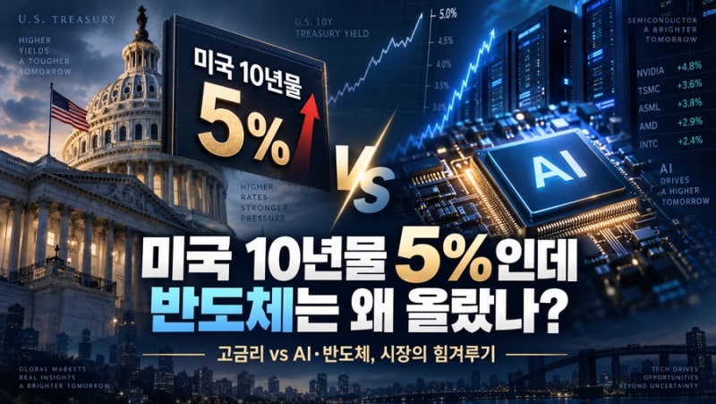 미국 10년물 5%인데 반도체는 왜 올랐나? 샌디스크 11% 급등과 다음 주 증시 핵심 변수