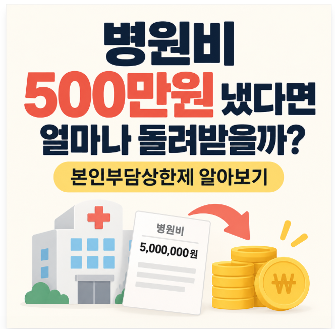 병원비 500만원 냈다면 얼마나 돌려받을까? 본인부담상한제 알아보기