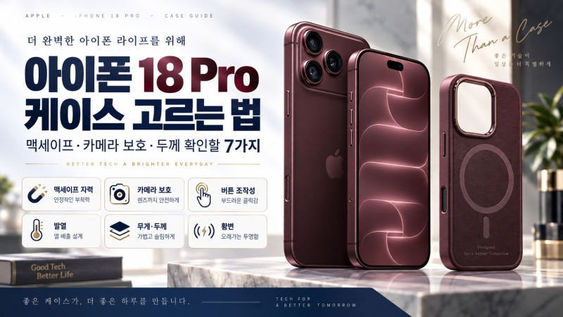 아이폰 18 Pro 케이스 고르는 법｜맥세이프·카메라 보호·두께 확인할 7가지