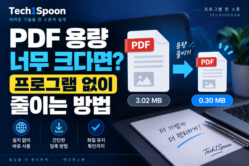 PDF 용량이 너무 크다면? 프로그램 설치 없이 파일 크기 줄이는 방법