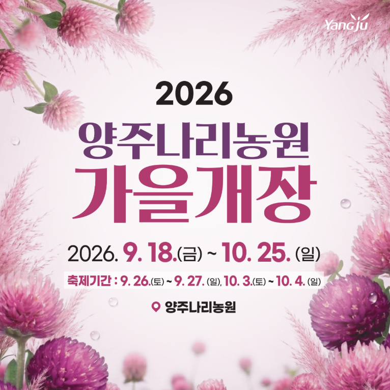 2026 양주 나리농원 가을개장 일정·입장료·꽃 종류, 꽃말 총정리