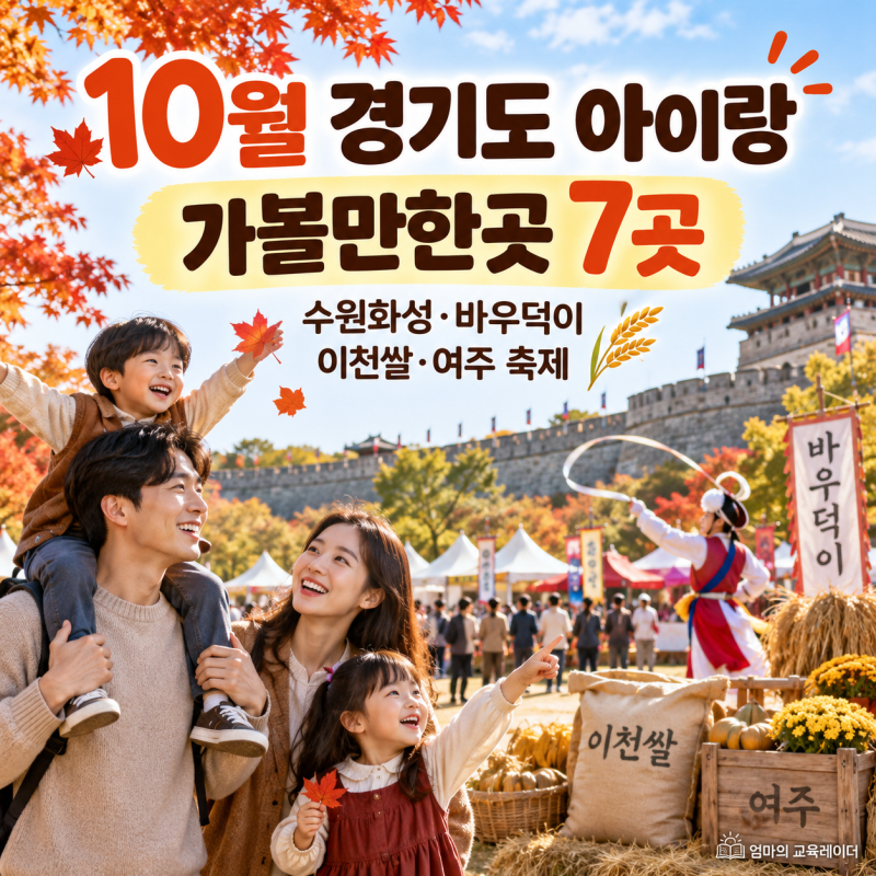 10월 경기도 아이랑 가볼만한곳 7곳｜수원화성·바우덕이·이천쌀·여주 가을축제 총정리