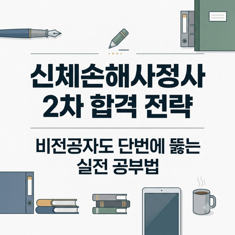 신체손해사정사 2차 준비방법 "비전공자도 동차 합격이 진짜 가능한가요?" 과목별 공략법