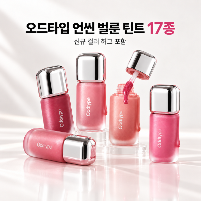 오드타입 언씬 벌룬 틴트 17종 신규 컬러, 웜톤 쿨톤 고르는 법